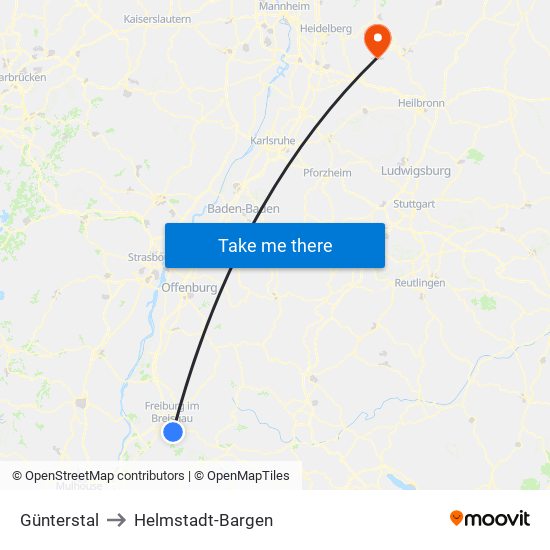 Günterstal to Helmstadt-Bargen map