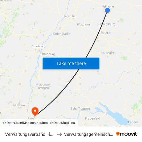 Verwaltungsverband Flein-Talheim to Verwaltungsgemeinschaft Lörrach map