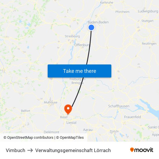 Vimbuch to Verwaltungsgemeinschaft Lörrach map