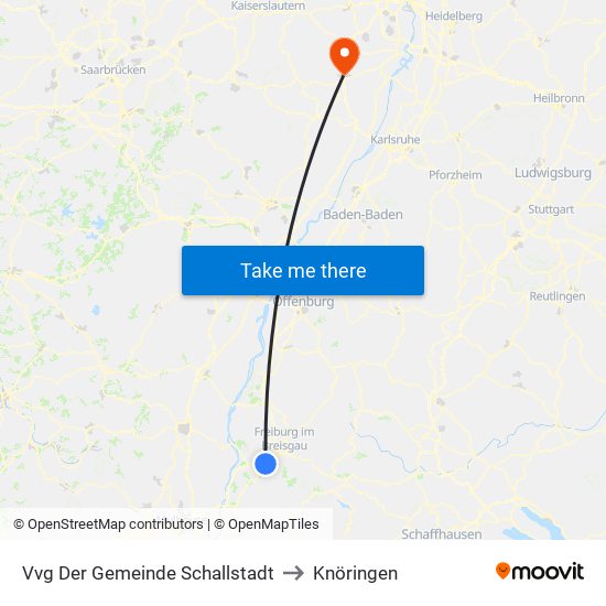 Vvg Der Gemeinde Schallstadt to Knöringen map