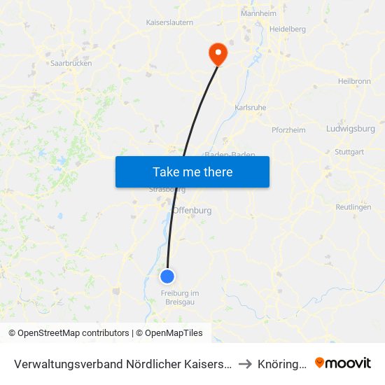 Verwaltungsverband Nördlicher Kaiserstuhl to Knöringen map