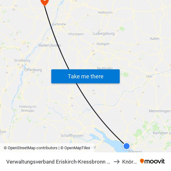 Verwaltungsverband Eriskirch-Kressbronn am Bodensee-Langenargen to Knöringen map