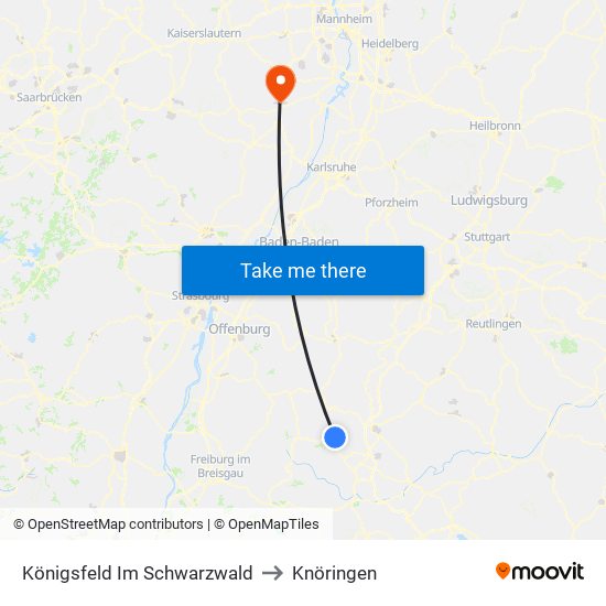 Königsfeld Im Schwarzwald to Knöringen map