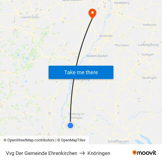 Vvg Der Gemeinde Ehrenkirchen to Knöringen map