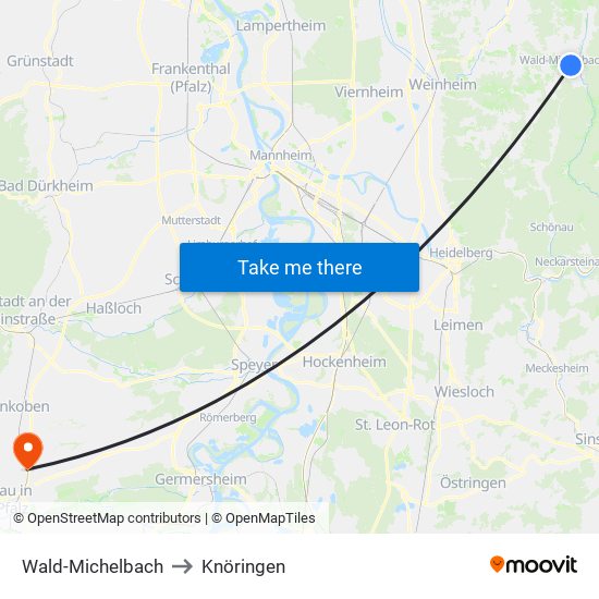 Wald-Michelbach to Knöringen map