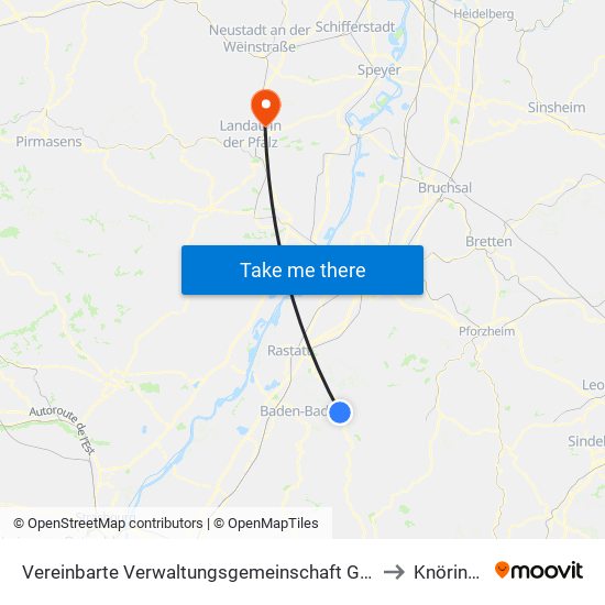 Vereinbarte Verwaltungsgemeinschaft Gernsbach to Knöringen map