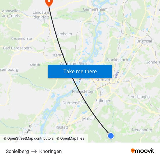 Schielberg to Knöringen map