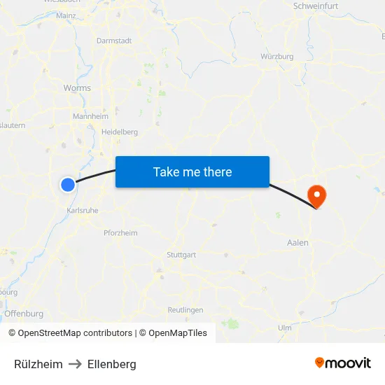 Rülzheim to Ellenberg map