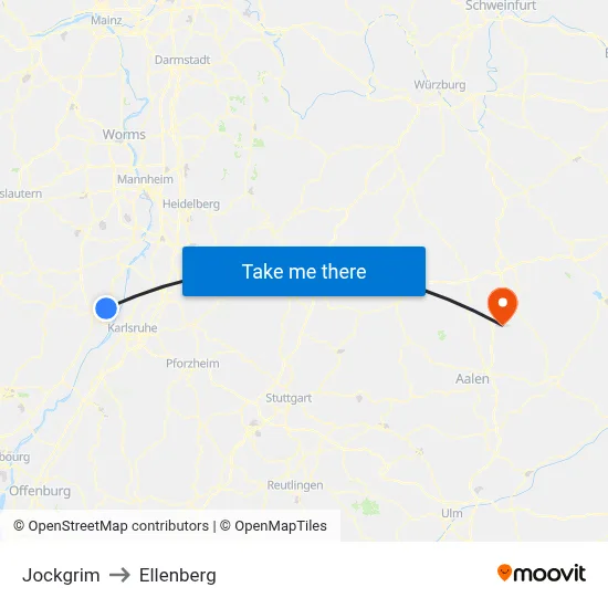 Jockgrim to Ellenberg map
