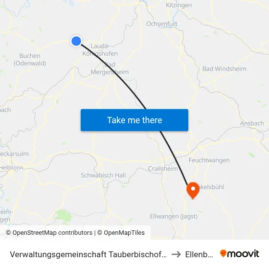Verwaltungsgemeinschaft Tauberbischofsheim to Ellenberg map