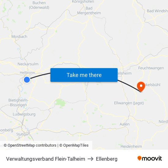 Verwaltungsverband Flein-Talheim to Ellenberg map