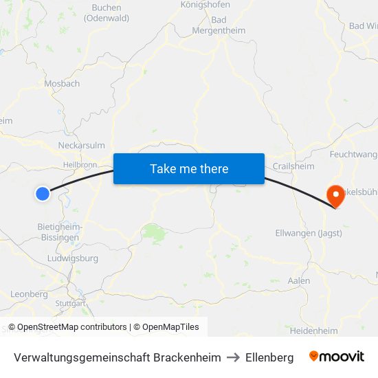 Verwaltungsgemeinschaft Brackenheim to Ellenberg map