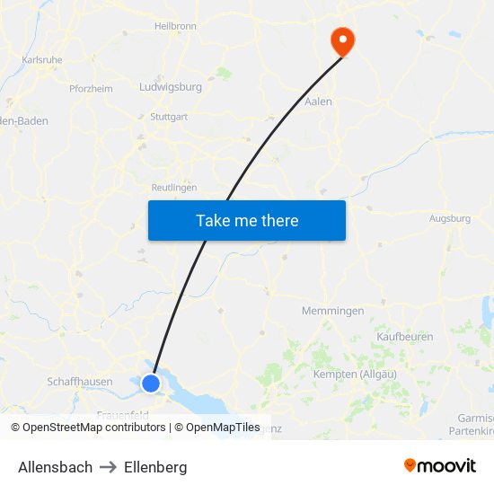 Allensbach to Ellenberg map