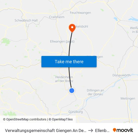 Verwaltungsgemeinschaft Giengen An Der Brenz to Ellenberg map