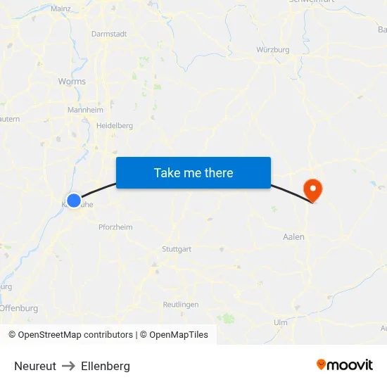 Neureut to Ellenberg map