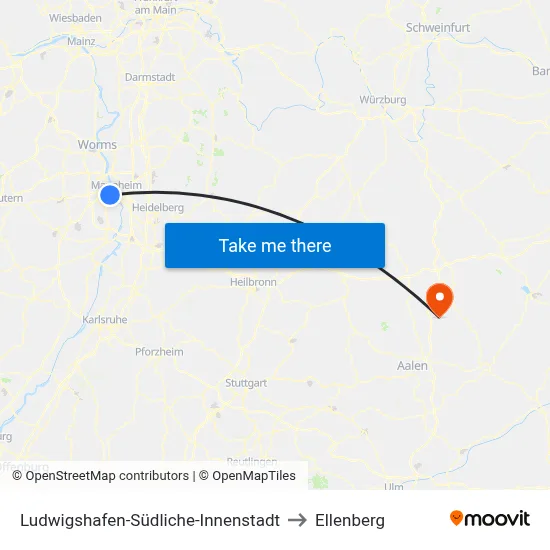 Ludwigshafen-Südliche-Innenstadt to Ellenberg map
