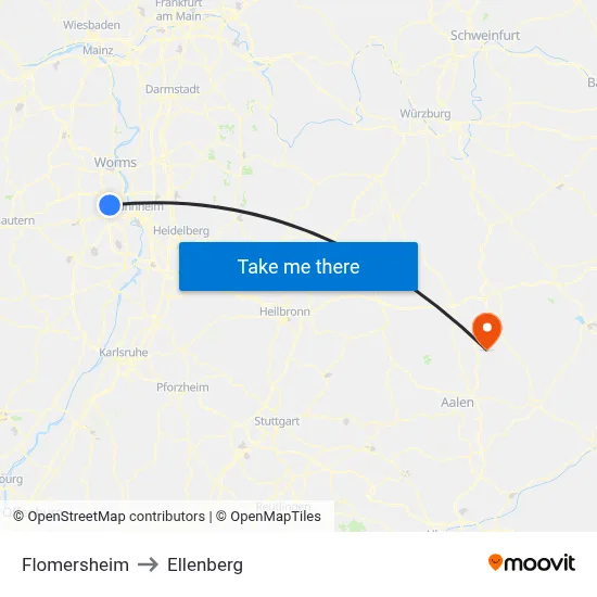 Flomersheim to Ellenberg map