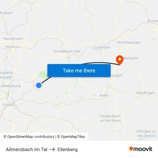 Allmersbach Im Tal to Ellenberg map