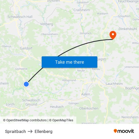 Spraitbach to Ellenberg map