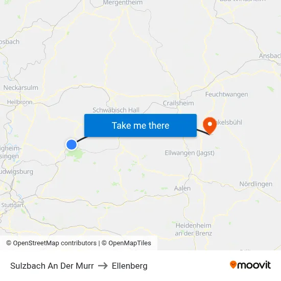 Sulzbach An Der Murr to Ellenberg map