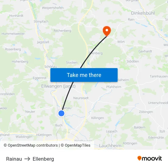 Rainau to Ellenberg map