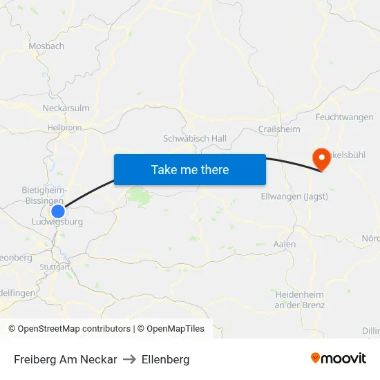 Freiberg Am Neckar to Ellenberg map