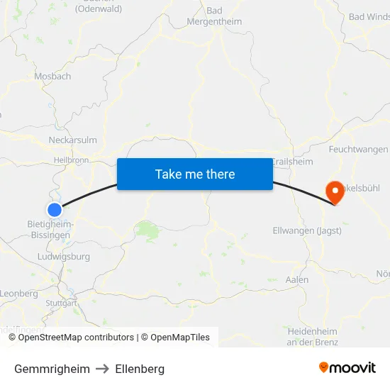 Gemmrigheim to Ellenberg map