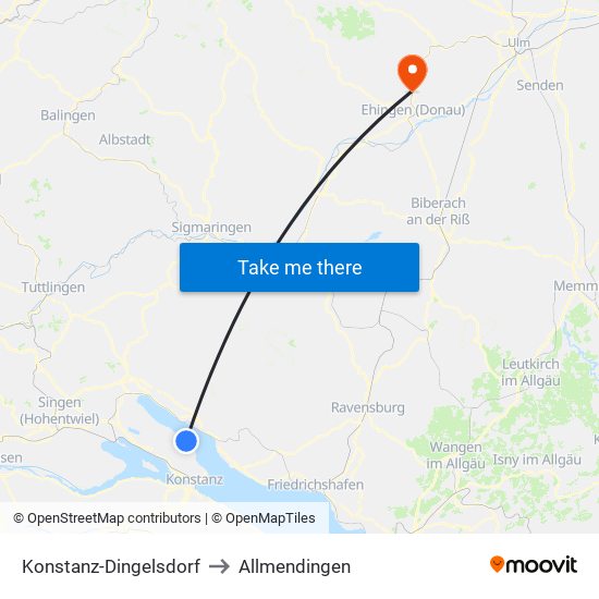 Konstanz-Dingelsdorf to Allmendingen map