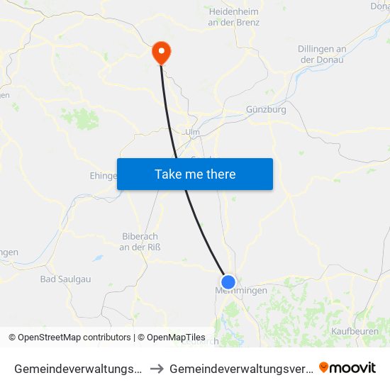 Gemeindeverwaltungsverband Rot-Tannheim to Gemeindeverwaltungsverband Lonsee-Amstetten map