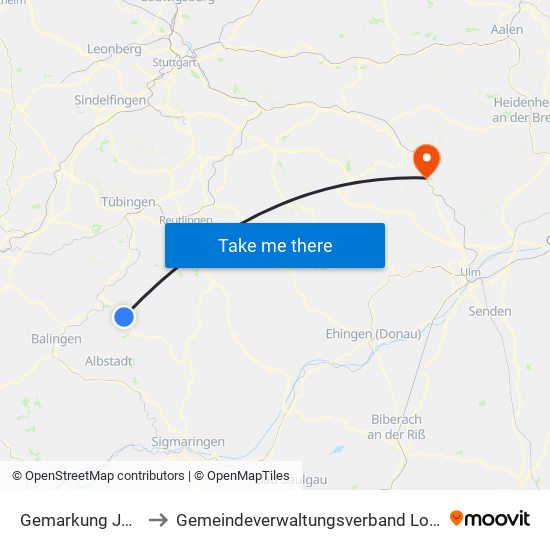 Gemarkung Jungingen to Gemeindeverwaltungsverband Lonsee-Amstetten map