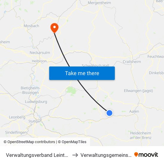 Verwaltungsverband Leintal-Frickenhofer Höhe to Verwaltungsgemeinschaft Möckmühl map