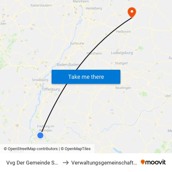 Vvg Der Gemeinde Schallstadt to Verwaltungsgemeinschaft Möckmühl map