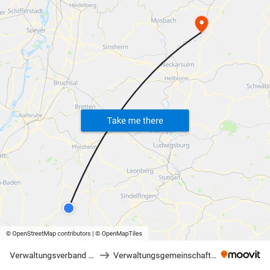 Verwaltungsverband Teinachtal to Verwaltungsgemeinschaft Möckmühl map