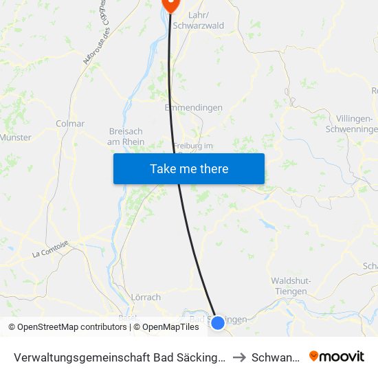 Verwaltungsgemeinschaft Bad Säckingen to Schwanau map