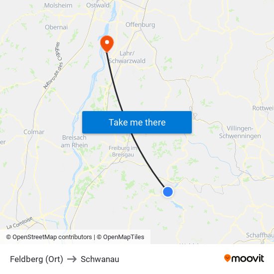 Feldberg (Ort) to Schwanau map