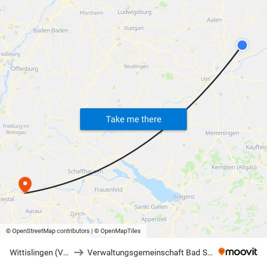 Wittislingen (Vgem) to Verwaltungsgemeinschaft Bad Säckingen map