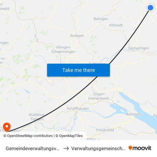 Gemeindeverwaltungsverband Engstingen to Verwaltungsgemeinschaft Bad Säckingen map