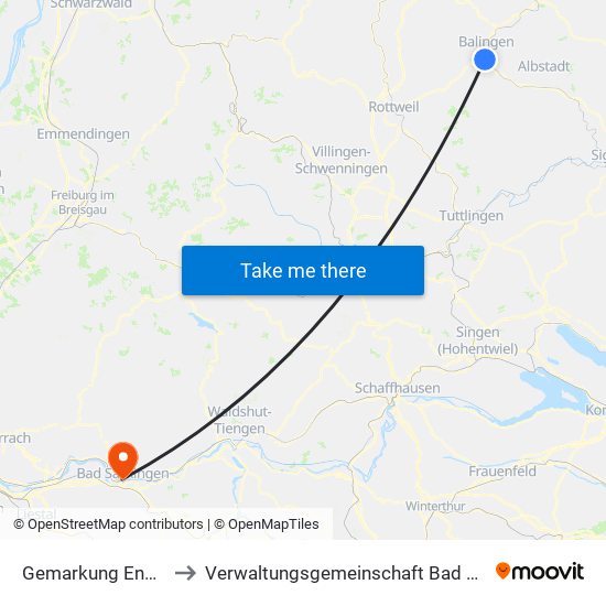 Gemarkung Endingen to Verwaltungsgemeinschaft Bad Säckingen map