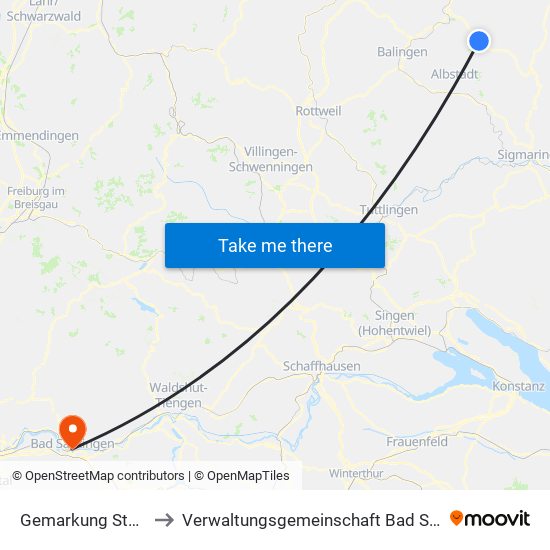 Gemarkung Starzeln to Verwaltungsgemeinschaft Bad Säckingen map