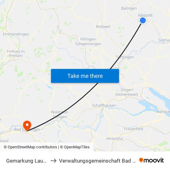 Gemarkung Lautlingen to Verwaltungsgemeinschaft Bad Säckingen map