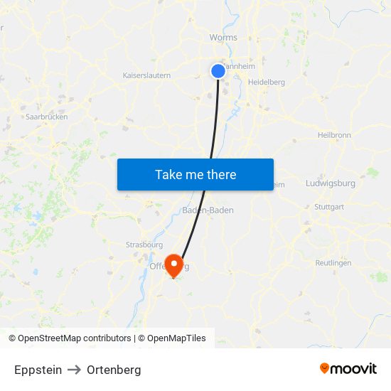 Eppstein to Ortenberg map