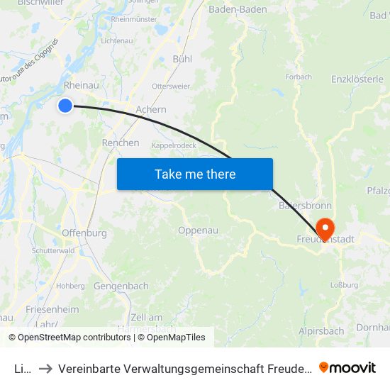 Linx to Vereinbarte Verwaltungsgemeinschaft Freudenstadt map