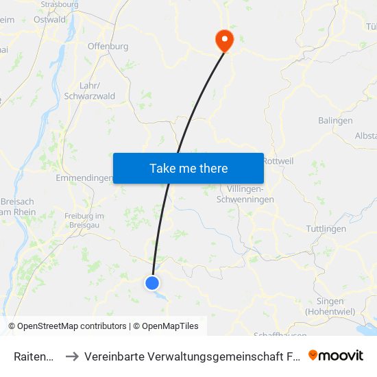 Raitenbuch to Vereinbarte Verwaltungsgemeinschaft Freudenstadt map