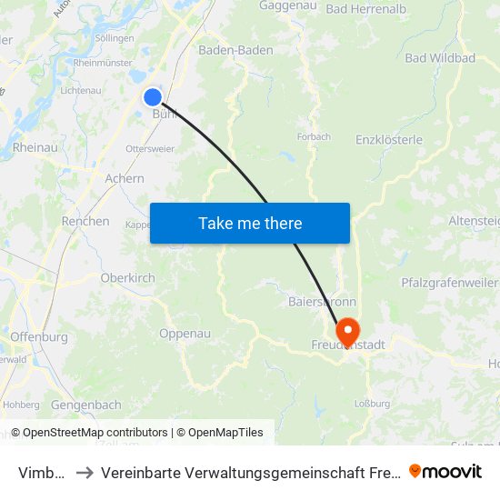 Vimbuch to Vereinbarte Verwaltungsgemeinschaft Freudenstadt map