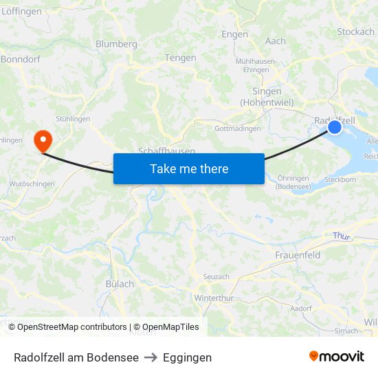 Radolfzell am Bodensee to Eggingen map