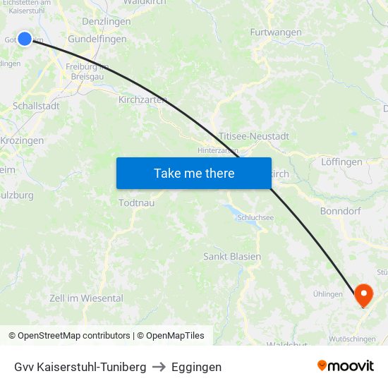 Gvv Kaiserstuhl-Tuniberg to Eggingen map