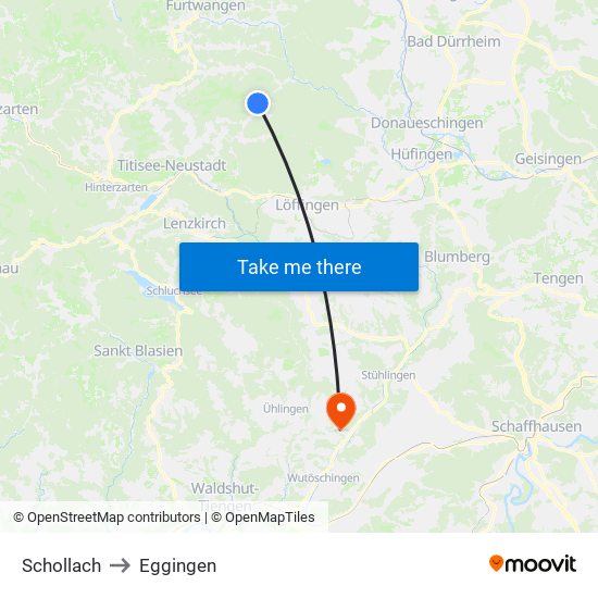 Schollach to Eggingen map
