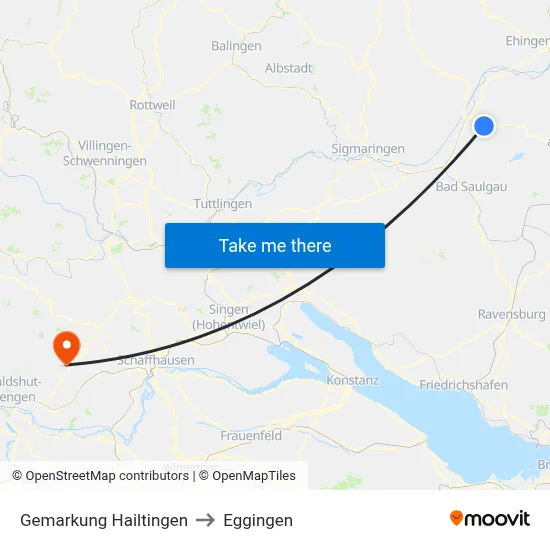 Gemarkung Hailtingen to Eggingen map