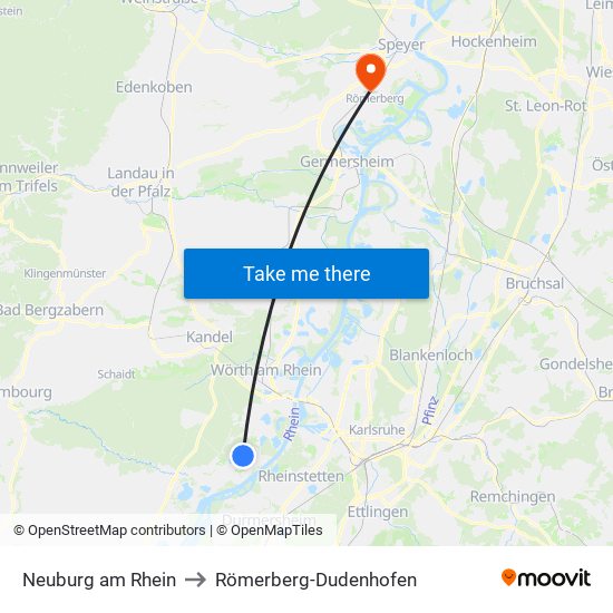 Neuburg am Rhein to Römerberg-Dudenhofen map