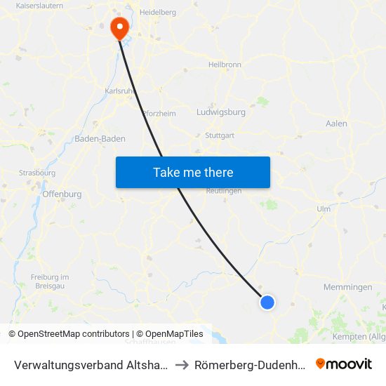 Verwaltungsverband Altshausen to Römerberg-Dudenhofen map